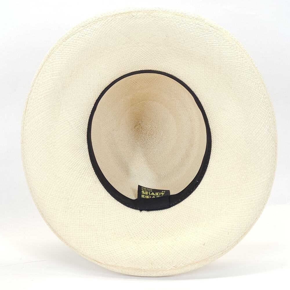 Vtg Shady Brady Straw Cowboy Hat Women M Coastal Cowgirl Western Y2K USA - Picture 4 of 8